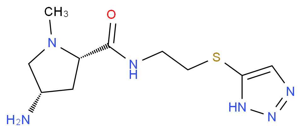 (2S,4S)-4-amino-1-methyl-N-[2-(1H-1,2,3-triazol-5-ylthio)ethyl]pyrrolidine-2-carboxamide_Molecular_structure_CAS_)