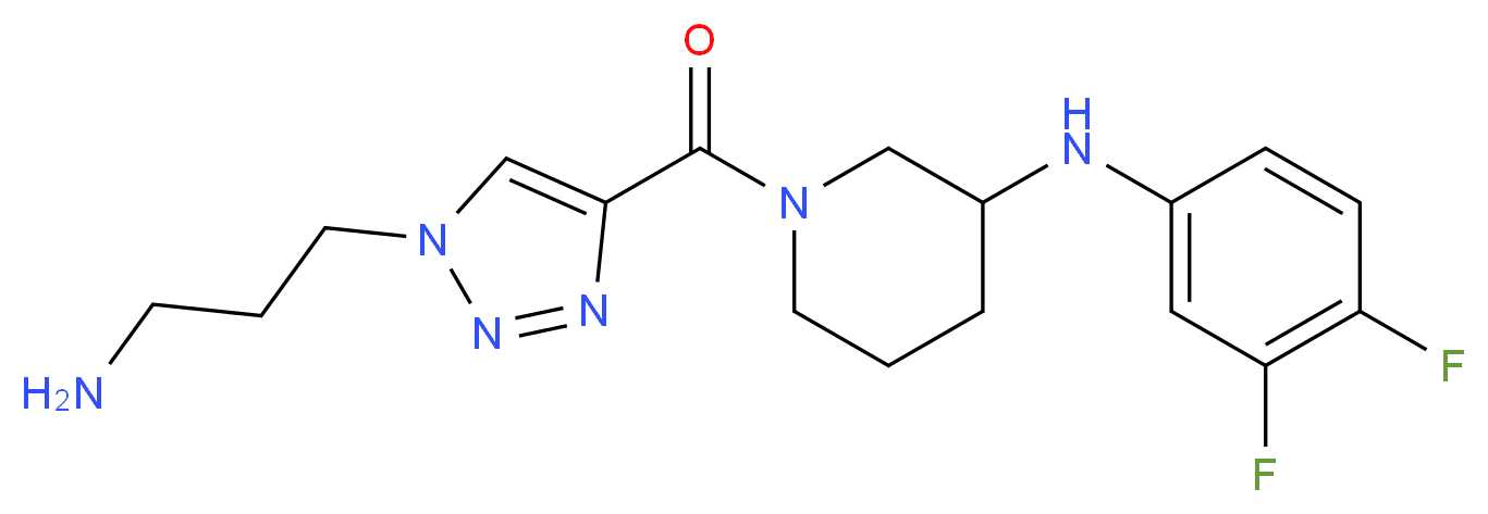 1-{[1-(3-aminopropyl)-1H-1,2,3-triazol-4-yl]carbonyl}-N-(3,4-difluorophenyl)-3-piperidinamine_Molecular_structure_CAS_)