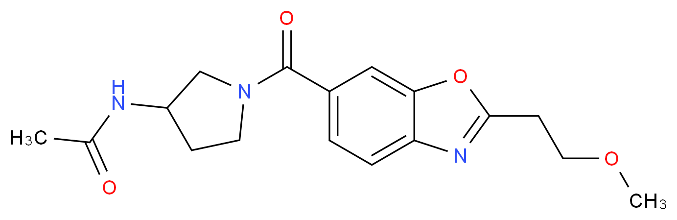 N-(1-{[2-(2-methoxyethyl)-1,3-benzoxazol-6-yl]carbonyl}pyrrolidin-3-yl)acetamide_Molecular_structure_CAS_)