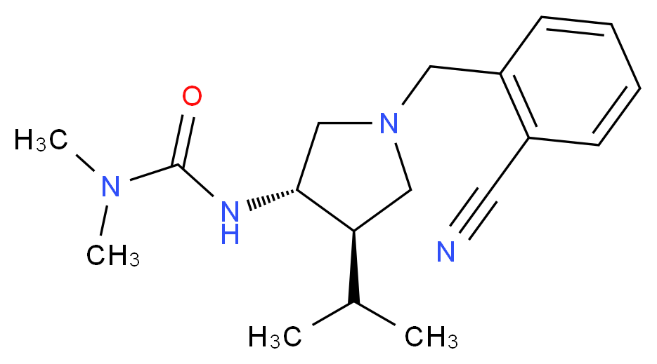 N'-[(3S*,4R*)-1-(2-cyanobenzyl)-4-isopropyl-3-pyrrolidinyl]-N,N-dimethylurea_Molecular_structure_CAS_)