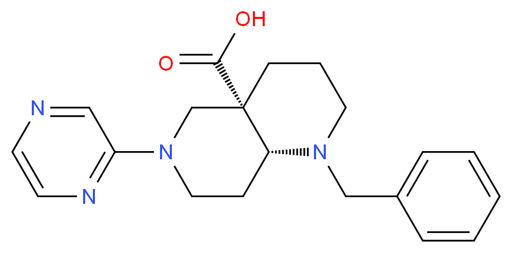 (4aS*,8aR*)-1-benzyl-6-(2-pyrazinyl)octahydro-1,6-naphthyridine-4a(2H)-carboxylic acid_Molecular_structure_CAS_)