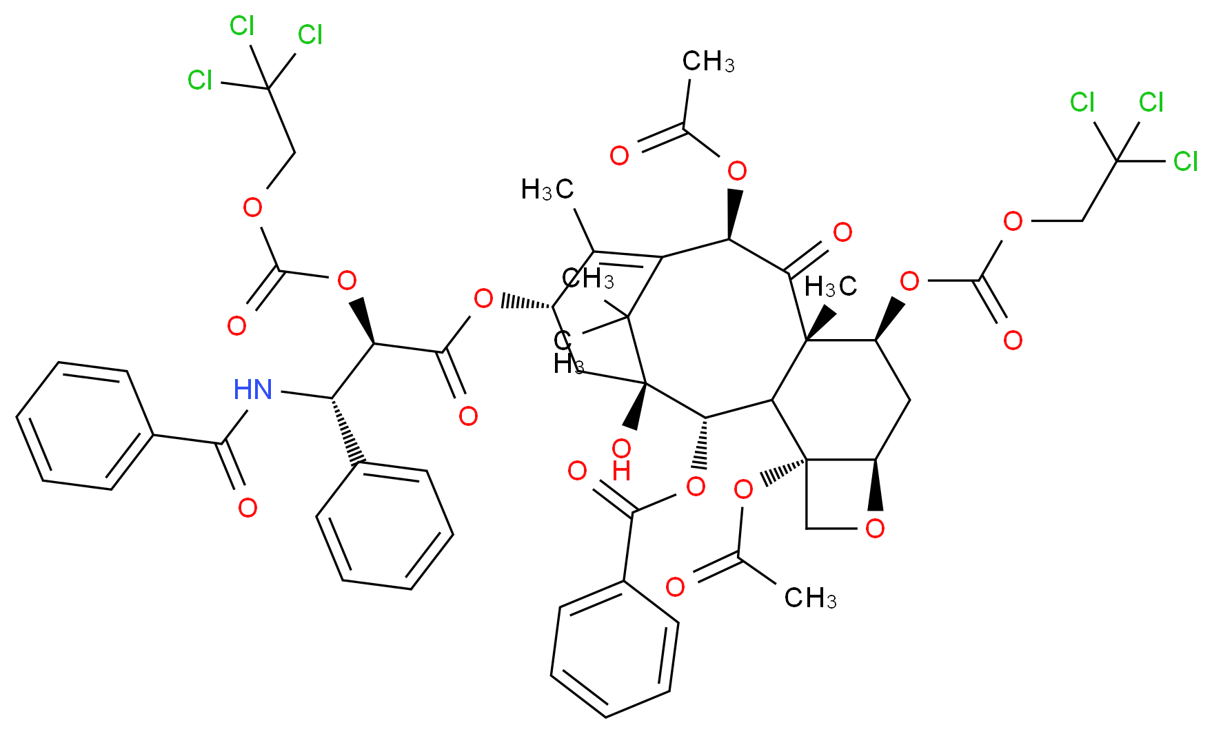 2',7-Bis-O-{[(2,2,2,-Trichloroethyl)oxy]carbonyl Paclitaxel_Molecular_structure_CAS_100449-86-3)