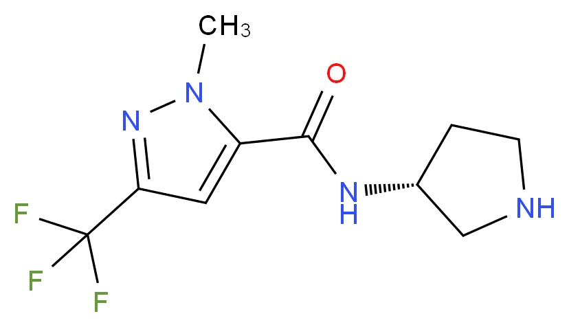 1-methyl-N-[(3R)-pyrrolidin-3-yl]-3-(trifluoromethyl)-1H-pyrazole-5-carboxamide_Molecular_structure_CAS_)