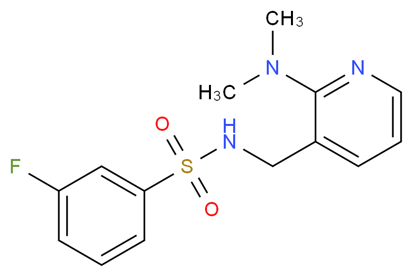 N-{[2-(dimethylamino)-3-pyridinyl]methyl}-3-fluorobenzenesulfonamide_Molecular_structure_CAS_)