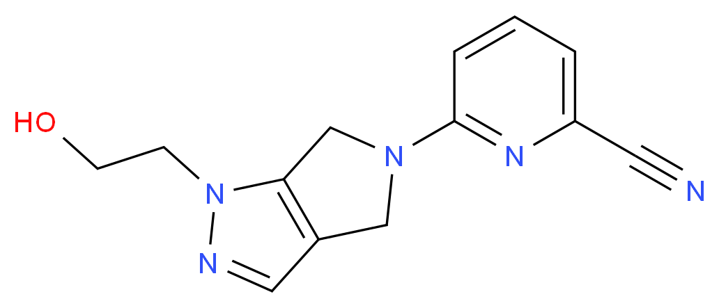 6-[1-(2-hydroxyethyl)-4,6-dihydropyrrolo[3,4-c]pyrazol-5(1H)-yl]pyridine-2-carbonitrile_Molecular_structure_CAS_)