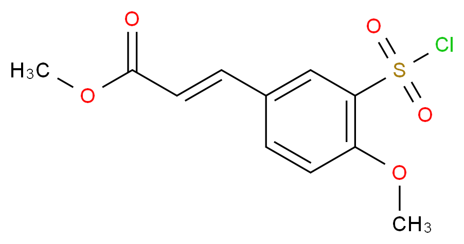 methyl (2E)-3-[3-(chlorosulfonyl)-4-methoxyphenyl]prop-2-enoate_Molecular_structure_CAS_)