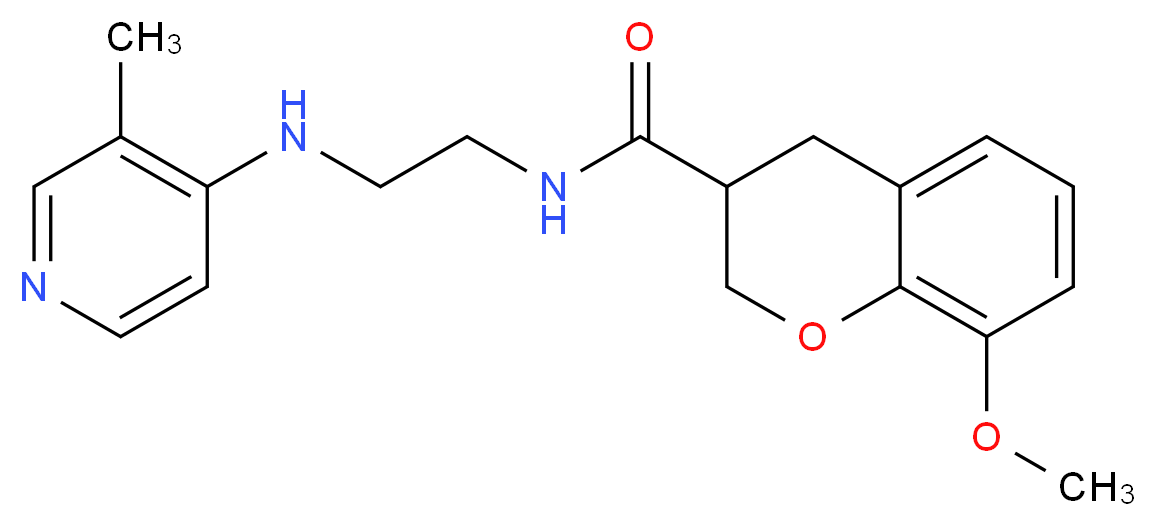 8-methoxy-N-{2-[(3-methylpyridin-4-yl)amino]ethyl}chromane-3-carboxamide_Molecular_structure_CAS_)