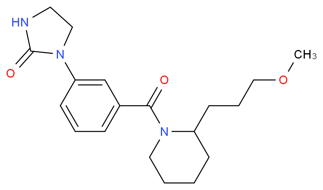 1-(3-{[2-(3-methoxypropyl)-1-piperidinyl]carbonyl}phenyl)-2-imidazolidinone_Molecular_structure_CAS_)