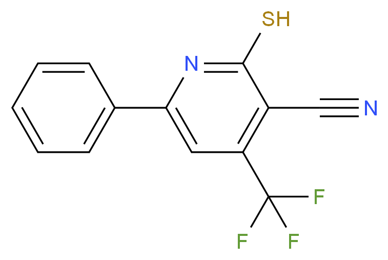 3-Cyano-6-phenyl-4-(trifluoromethyl)pyridine-2-thiol 97%_Molecular_structure_CAS_104960-49-8)