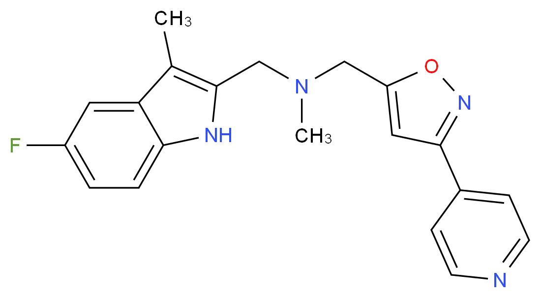 1-(5-fluoro-3-methyl-1H-indol-2-yl)-N-methyl-N-{[3-(4-pyridinyl)-5-isoxazolyl]methyl}methanamine_Molecular_structure_CAS_)