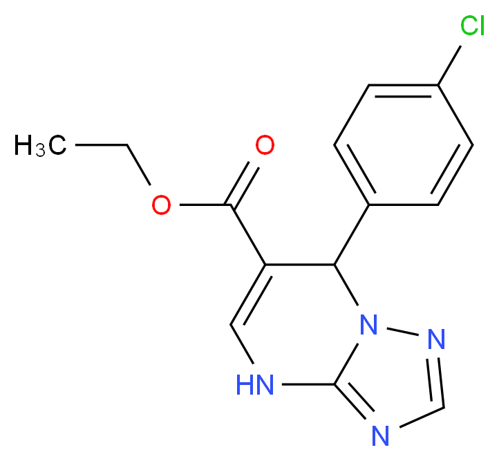 Ethyl 7-(4-chlorophenyl)-4,7-dihydro[1,2,4]-triazolo[1,5-a]pyrimidine-6-carboxylate_Molecular_structure_CAS_)