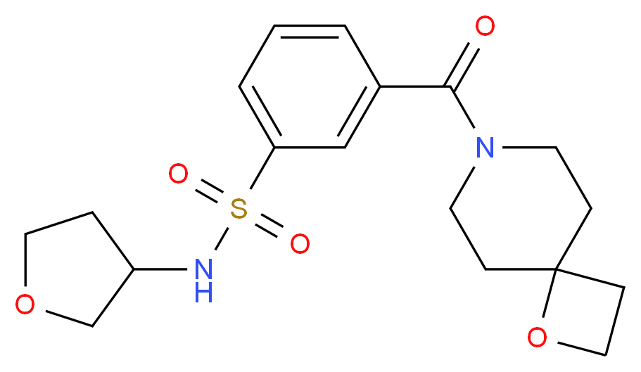 3-(1-oxa-7-azaspiro[3.5]non-7-ylcarbonyl)-N-(tetrahydrofuran-3-yl)benzenesulfonamide_Molecular_structure_CAS_)