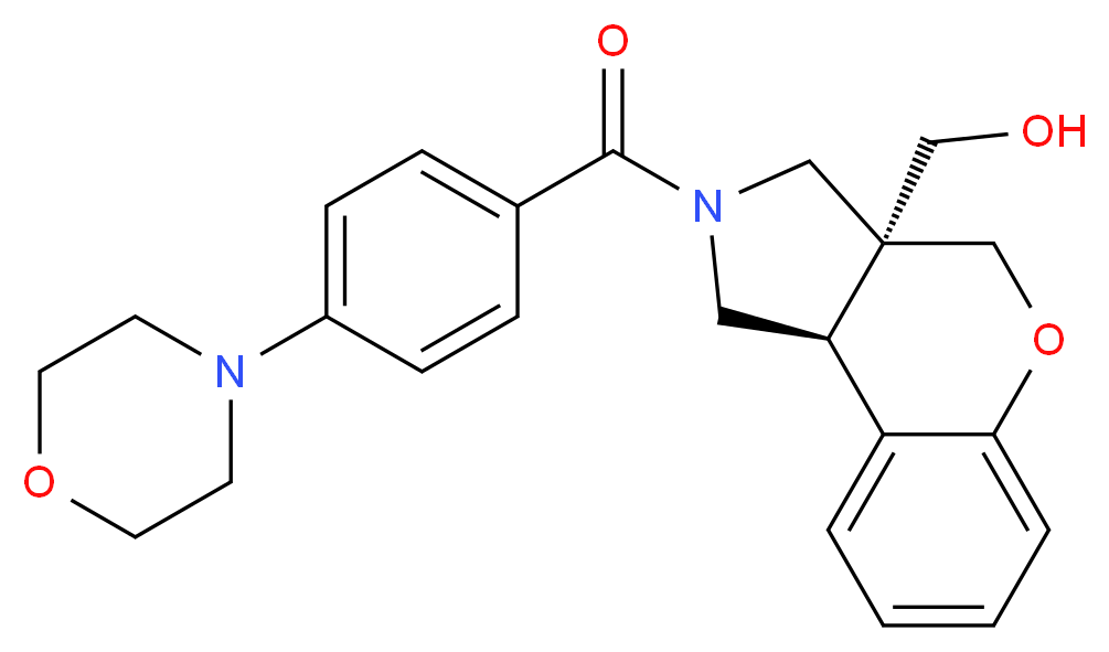 [(3aS*,9bS*)-2-(4-morpholin-4-ylbenzoyl)-1,2,3,9b-tetrahydrochromeno[3,4-c]pyrrol-3a(4H)-yl]methanol_Molecular_structure_CAS_)