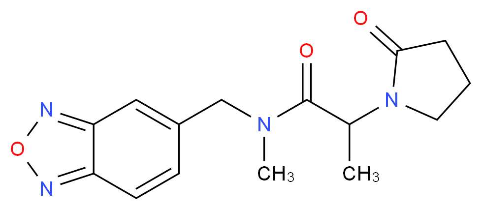 N-(2,1,3-benzoxadiazol-5-ylmethyl)-N-methyl-2-(2-oxopyrrolidin-1-yl)propanamide_Molecular_structure_CAS_)
