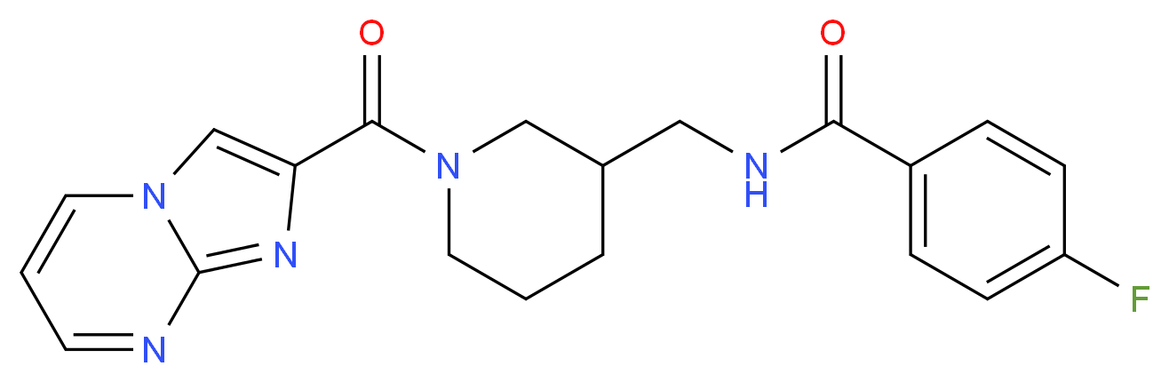4-fluoro-N-{[1-(imidazo[1,2-a]pyrimidin-2-ylcarbonyl)piperidin-3-yl]methyl}benzamide_Molecular_structure_CAS_)