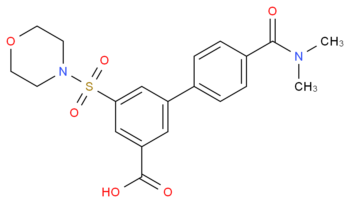4'-[(dimethylamino)carbonyl]-5-(morpholin-4-ylsulfonyl)biphenyl-3-carboxylic acid_Molecular_structure_CAS_)