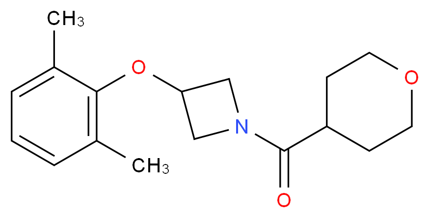 3-(2,6-dimethylphenoxy)-1-(tetrahydro-2H-pyran-4-ylcarbonyl)azetidine_Molecular_structure_CAS_)