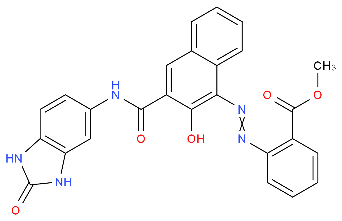 2-((3-(((2,3-dihydro-2-oxo-1h-benzimidazol-5-yl)amino)-carbonyl)-2-hydroxy-1-naphthalenyl)-azo)-benzoic acid methyl ester_Molecular_structure_CAS_6985-92-8)