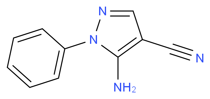 5-Amino-1-phenyl-1H-pyrazole-4-carbonitrile_Molecular_structure_CAS_)