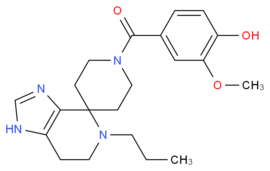 2-methoxy-4-[(5-propyl-1,5,6,7-tetrahydro-1'H-spiro[imidazo[4,5-c]pyridine-4,4'-piperidin]-1'-yl)carbonyl]phenol_Molecular_structure_CAS_)