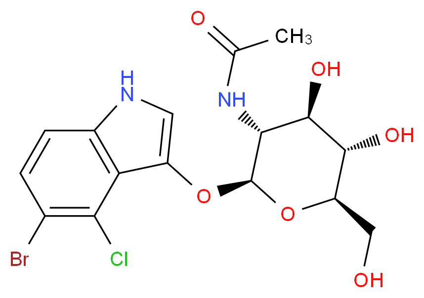5-Bromo-4-chloro-3-indolyl N-acetyl-β-D-glucosaminide_Molecular_structure_CAS_4264-82-8)