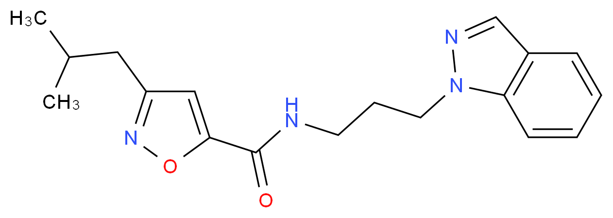 N-[3-(1H-indazol-1-yl)propyl]-3-isobutyl-5-isoxazolecarboxamide_Molecular_structure_CAS_)