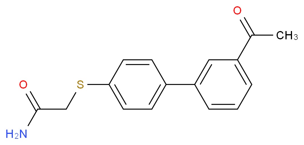 2-[(3'-acetyl-4-biphenylyl)thio]acetamide_Molecular_structure_CAS_)