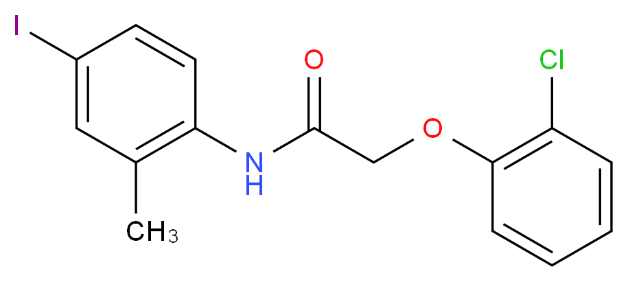 2-(2-chlorophenoxy)-N-(4-iodo-2-methylphenyl)acetamide_Molecular_structure_CAS_431885-12-0)