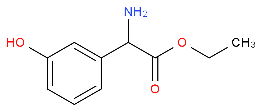 ethyl 2-amino-2-(3-hydroxyphenyl)acetate_Molecular_structure_CAS_)