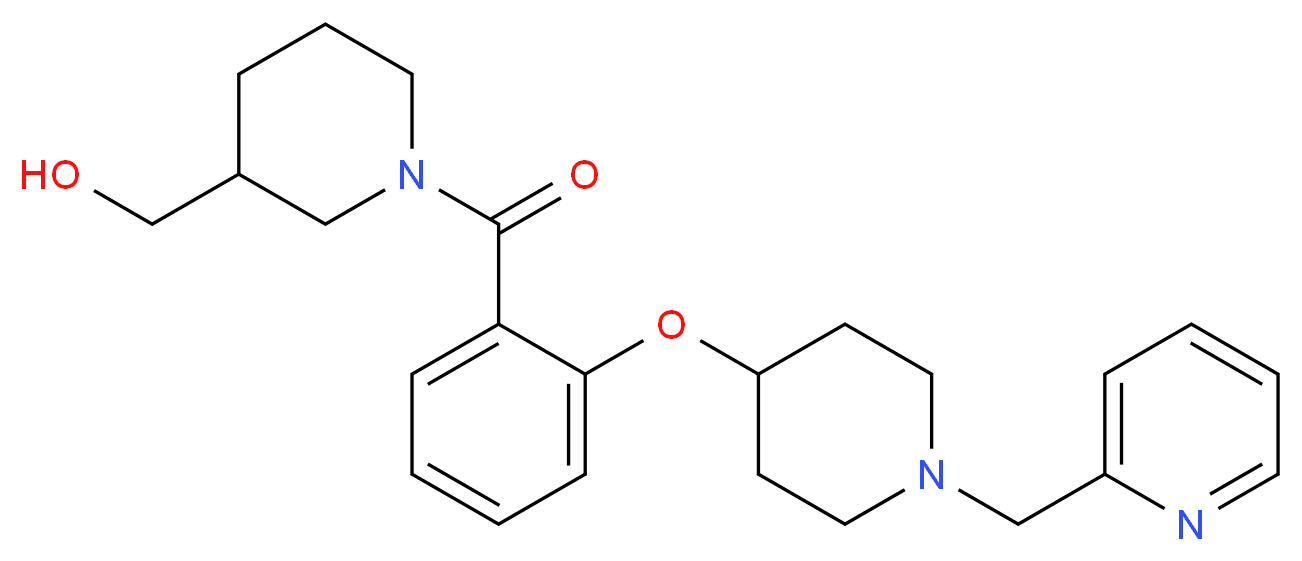 [1-(2-{[1-(2-pyridinylmethyl)-4-piperidinyl]oxy}benzoyl)-3-piperidinyl]methanol_Molecular_structure_CAS_)