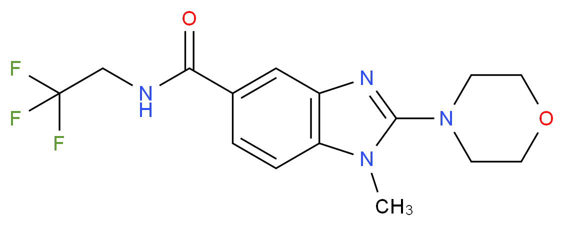 1-methyl-2-(4-morpholinyl)-N-(2,2,2-trifluoroethyl)-1H-benzimidazole-5-carboxamide_Molecular_structure_CAS_)