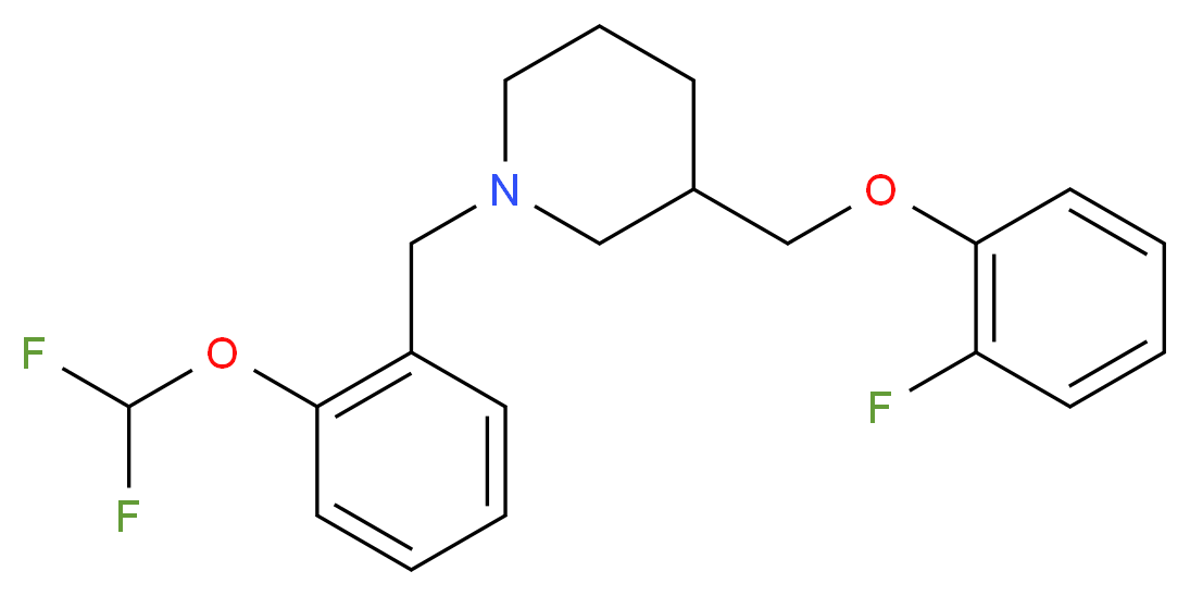 1-[2-(difluoromethoxy)benzyl]-3-[(2-fluorophenoxy)methyl]piperidine_Molecular_structure_CAS_)