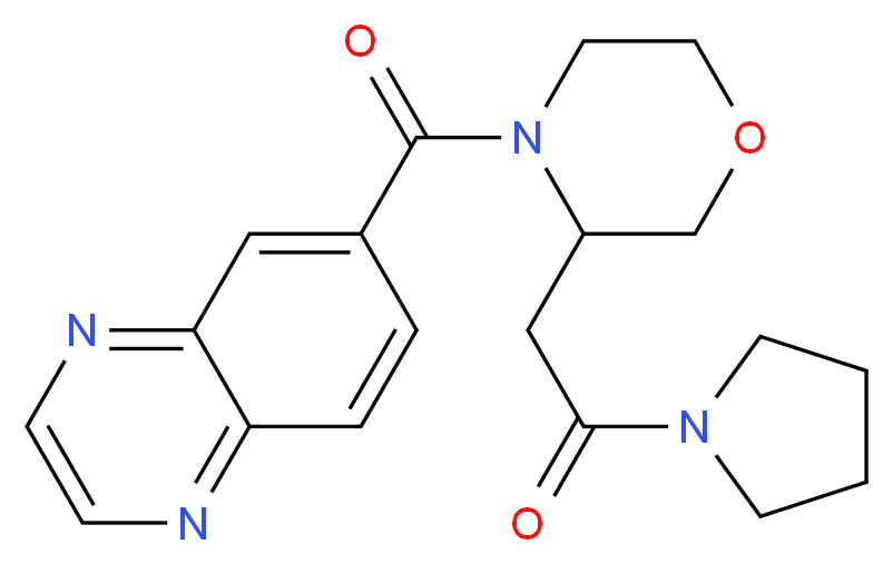 6-({3-[2-oxo-2-(1-pyrrolidinyl)ethyl]-4-morpholinyl}carbonyl)quinoxaline_Molecular_structure_CAS_)