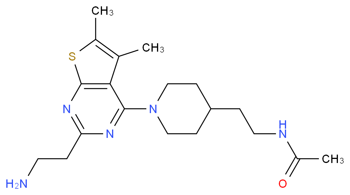 N-(2-{1-[2-(2-aminoethyl)-5,6-dimethylthieno[2,3-d]pyrimidin-4-yl]piperidin-4-yl}ethyl)acetamide_Molecular_structure_CAS_)