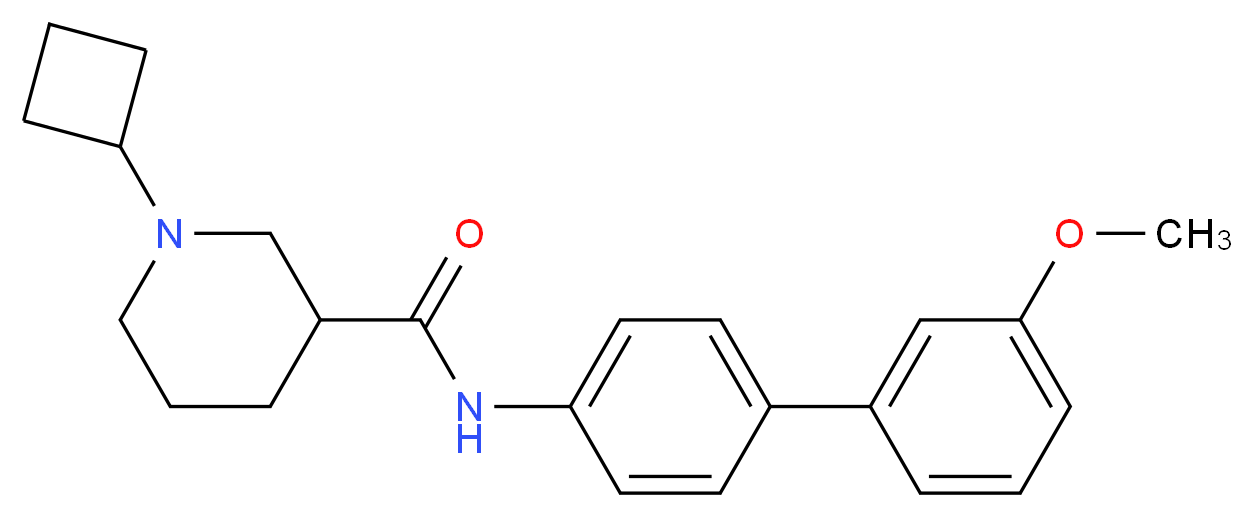 1-cyclobutyl-N-(3'-methoxy-4-biphenylyl)-3-piperidinecarboxamide_Molecular_structure_CAS_)