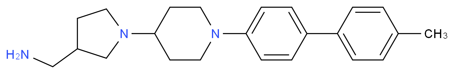({1-[1-(4'-methyl-4-biphenylyl)-4-piperidinyl]-3-pyrrolidinyl}methyl)amine_Molecular_structure_CAS_)