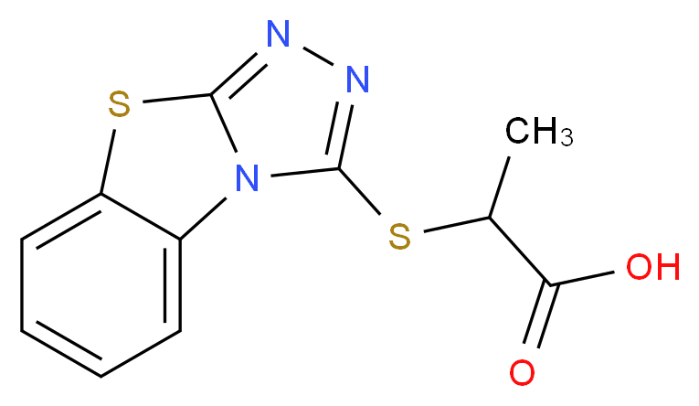 2-([1,2,4]Triazolo[3,4-b][1,3]benzothiazol-3-ylthio)propanoic acid_Molecular_structure_CAS_)