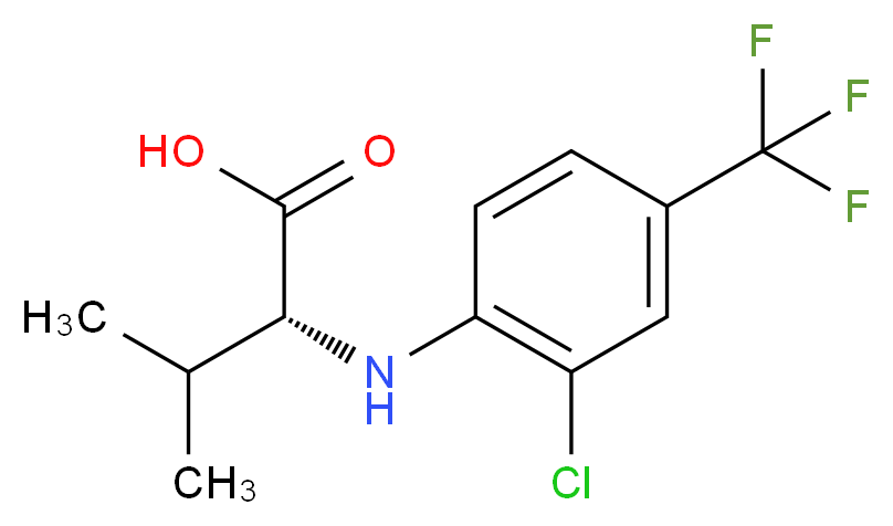 (R)-2-((2-Chloro-4-(trifluoroMethyl)phenyl)aMino)-3-Methylbutanoic acid_Molecular_structure_CAS_76769-07-8)