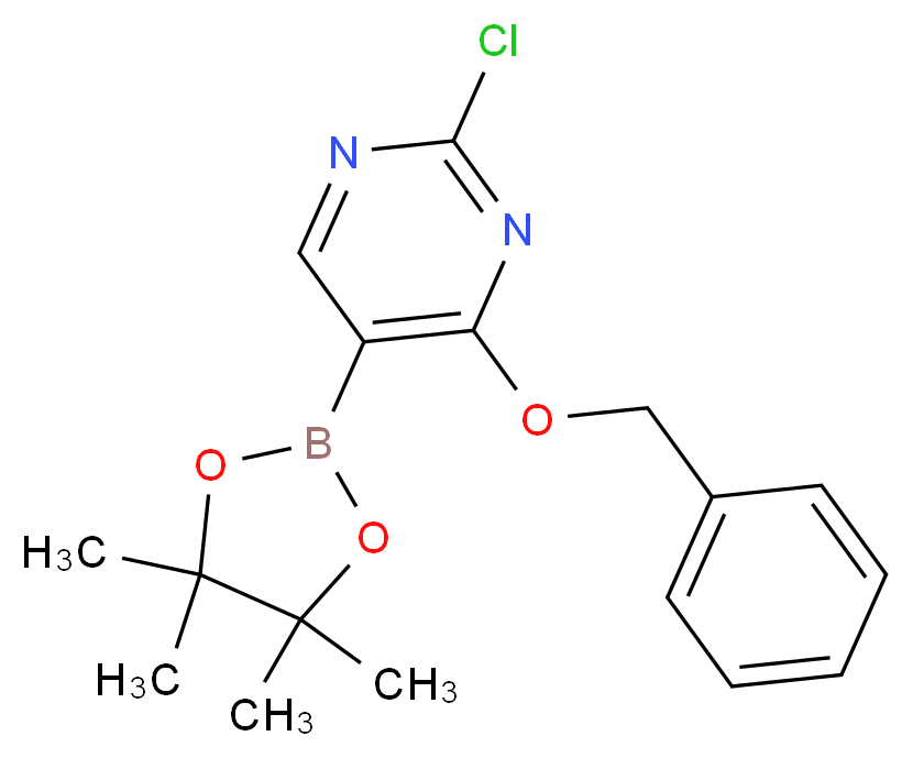 4-Benzyloxy-2-chloropyrimidine-5-boronic acid pinacol ester_Molecular_structure_CAS_1073354-22-9)