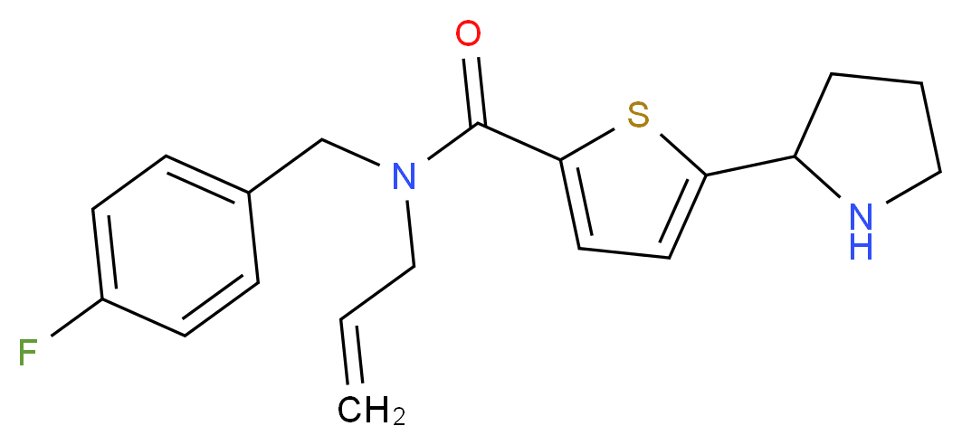 N-allyl-N-(4-fluorobenzyl)-5-pyrrolidin-2-ylthiophene-2-carboxamide_Molecular_structure_CAS_)
