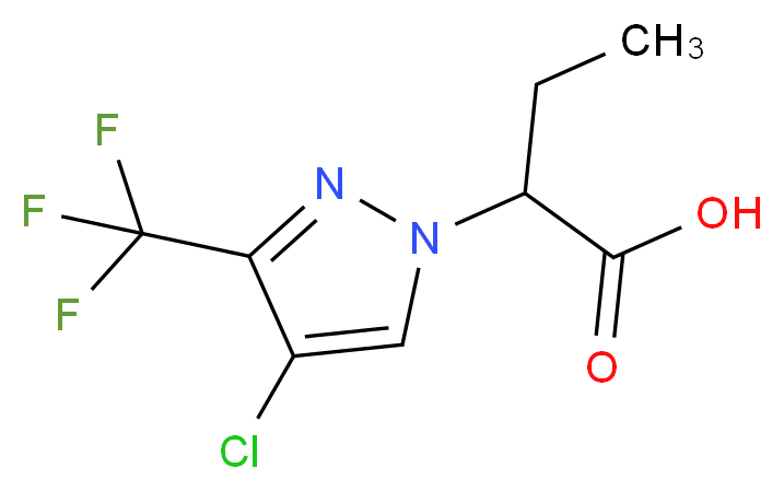2-[4-chloro-3-(trifluoromethyl)-1H-pyrazol-1-yl]butanoic acid_Molecular_structure_CAS_)