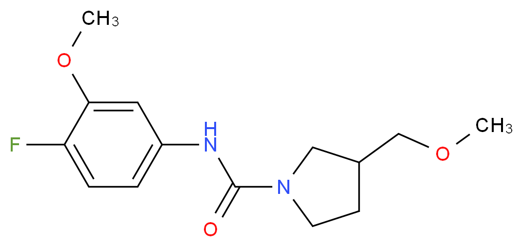 N-(4-fluoro-3-methoxyphenyl)-3-(methoxymethyl)pyrrolidine-1-carboxamide_Molecular_structure_CAS_)