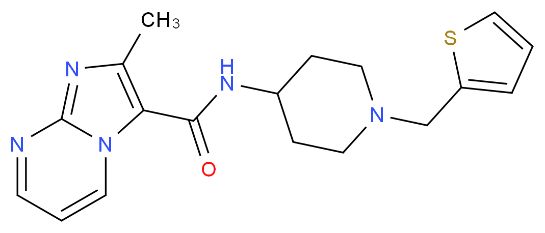 2-methyl-N-[1-(2-thienylmethyl)piperidin-4-yl]imidazo[1,2-a]pyrimidine-3-carboxamide_Molecular_structure_CAS_)