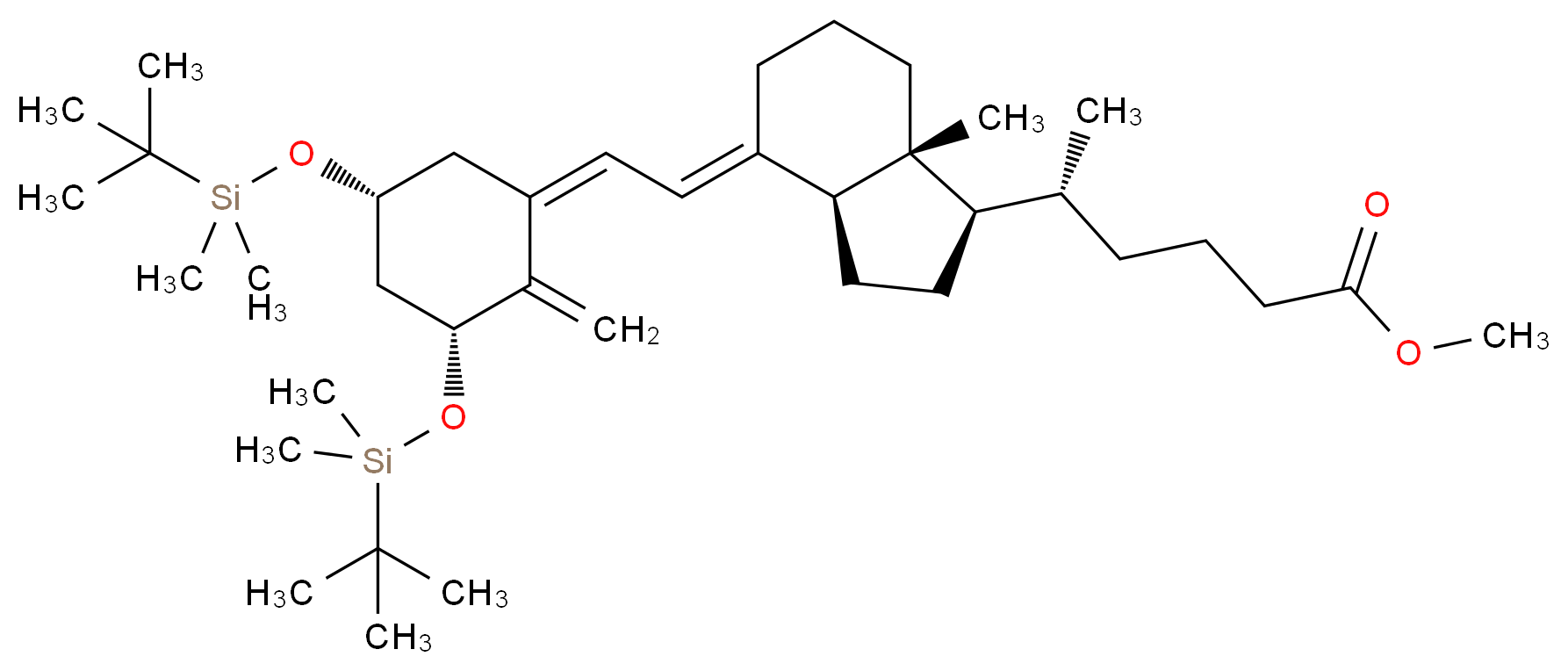 26,27-Didesmethyl-1,3-(tert-butyldimethylsilyl) (5Z)-Calcitriol 24-Carboxylic Acid Methyl Ester_Molecular_structure_CAS_145372-43-6)