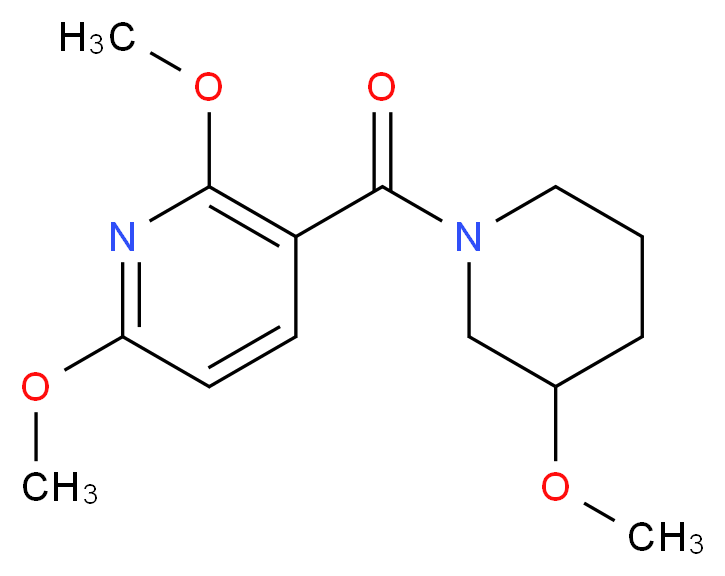 2,6-dimethoxy-3-[(3-methoxy-1-piperidinyl)carbonyl]pyridine_Molecular_structure_CAS_)