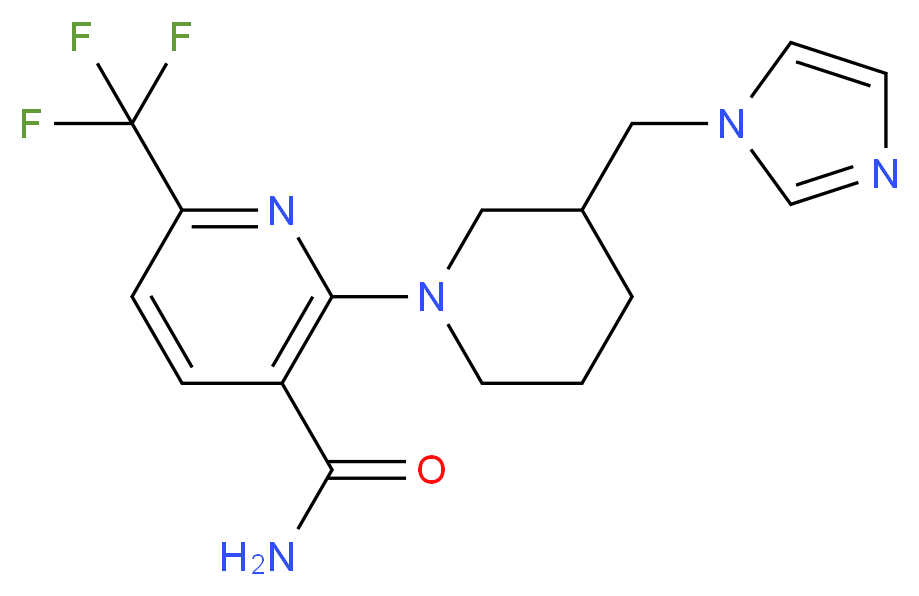 2-[3-(1H-imidazol-1-ylmethyl)-1-piperidinyl]-6-(trifluoromethyl)nicotinamide_Molecular_structure_CAS_)