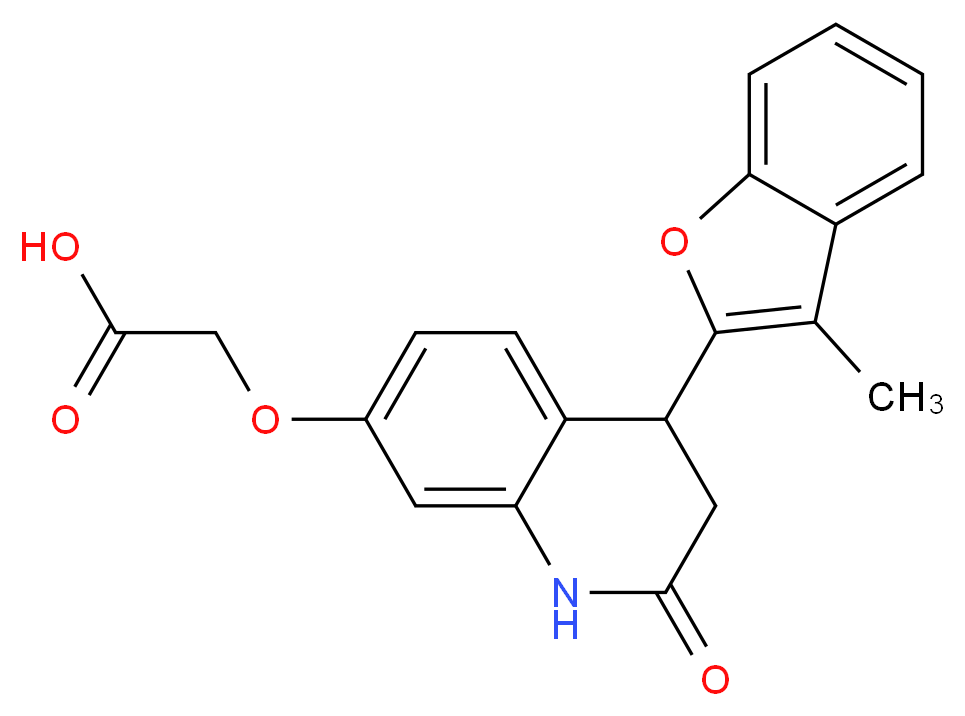 {[4-(3-methyl-1-benzofuran-2-yl)-2-oxo-1,2,3,4-tetrahydroquinolin-7-yl]oxy}acetic acid_Molecular_structure_CAS_)