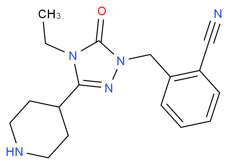 2-[(4-ethyl-5-oxo-3-piperidin-4-yl-4,5-dihydro-1H-1,2,4-triazol-1-yl)methyl]benzonitrile_Molecular_structure_CAS_)