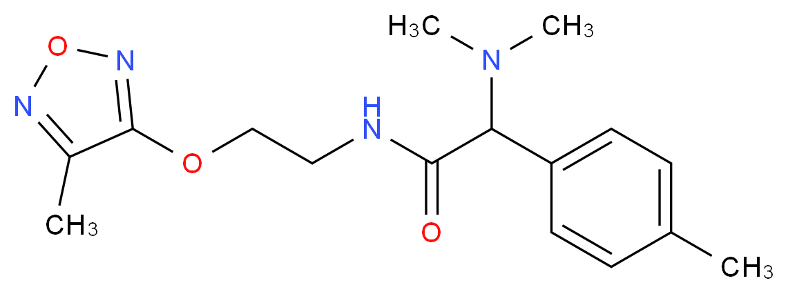 2-(dimethylamino)-N-{2-[(4-methyl-1,2,5-oxadiazol-3-yl)oxy]ethyl}-2-(4-methylphenyl)acetamide_Molecular_structure_CAS_)