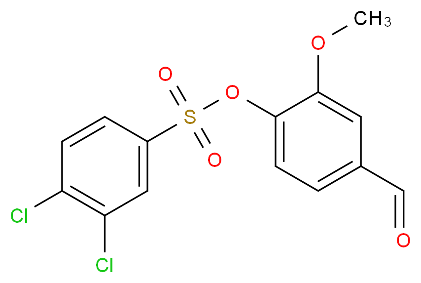 3,4-Dichloro-benzenesulfonic acid 4-formyl-2-methoxy-phenyl ester_Molecular_structure_CAS_)